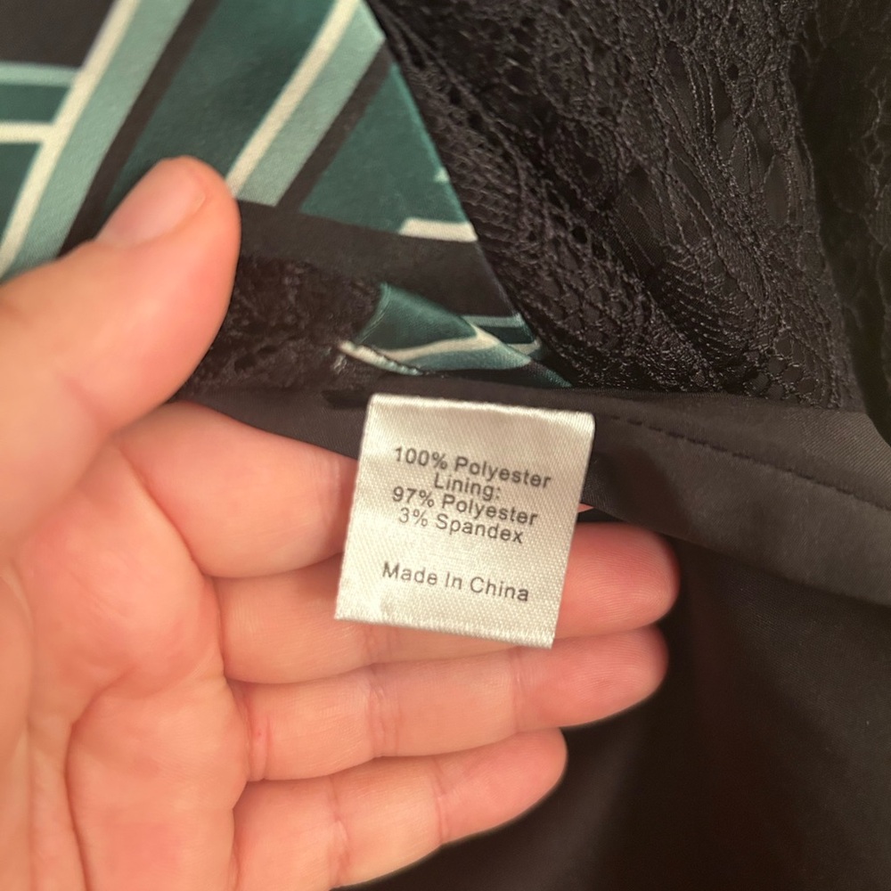 NWT Tuckernuck Emerald Geo Marlow pleated lace Skirt Medium Green - Picture 7 of 12